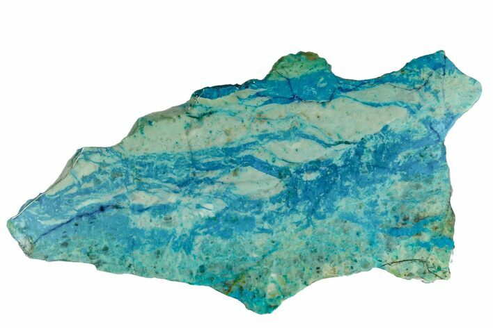 Polished Blue River Chrysocolla Slice - Arizona #167548
